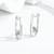 Pure 925 silver nova solitaire hoop earrings for women