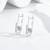 Pure 925 silver nova solitaire hoop earrings for women