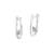 Pure 925 silver nova solitaire hoop earrings for women