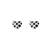 Pure 925 silver black velvet heart stud earrings for women