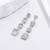 Pure 925 silver hanging box earrings for women