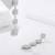 Pure 925 silver hanging box earrings for women