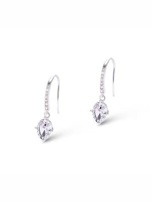 Pure 925 silver party drop earrings for women 1
