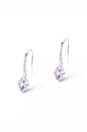 Pure 925 silver party drop earrings for women