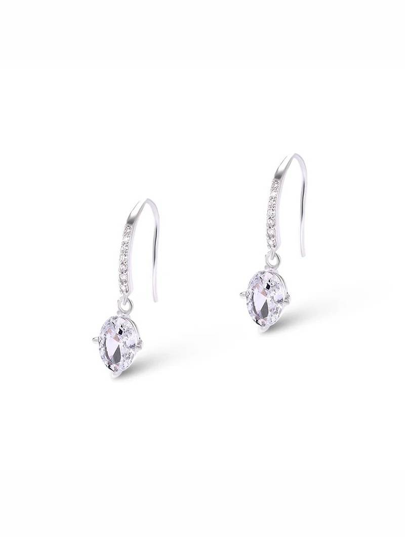 Pure 925 silver party drop earrings for women