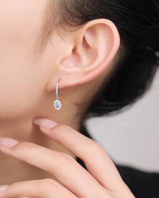 Pure 925 silver party drop earrings for women 2