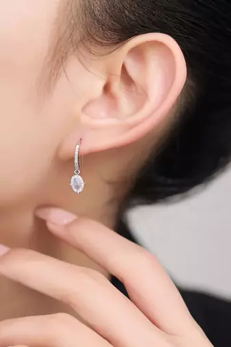 Pure 925 silver party drop earrings for women