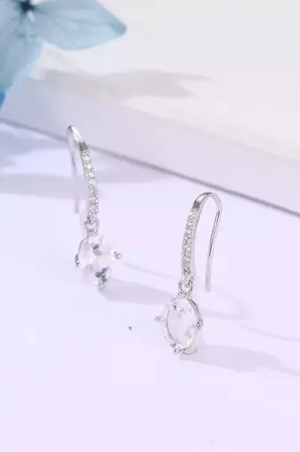 Pure 925 silver party drop earrings for women