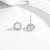 Pure 925 silver classic pearl bloom stud earrings for women