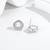 Pure 925 silver celestial pearl halo stud earrings for women