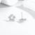 Pure 925 silver flora pearl bloom earrings for women