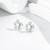 Pure 925 silver flora pearl bloom earrings for women