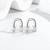 Pure 925 silver luna loop pearl earrings for women