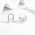 Pure 925 silver luna loop pearl earrings for women