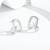 Pure 925 silver luna loop pearl earrings for women