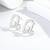 Pure 925 silver luna loop pearl earrings for women
