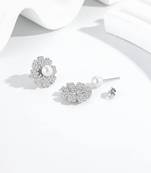 Pure 925 silver pearl bloom radiance earrings for women