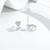Pure 925 silver rose pearl earrings for women