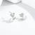 Pure 925 silver rose pearl earrings for women