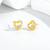 Pure 925 silver dainty love spark earrings for women