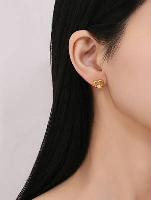 Pure 925 silver dainty love spark earrings for women 5