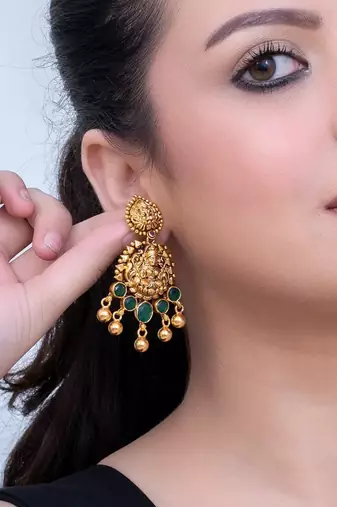 Pure 925 silver ibaadat drop earrings for women