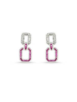Pure 925 silver joint box drop earrings for women 1
