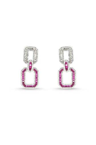 Pure 925 silver joint box drop earrings for women