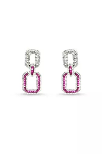 Pure 925 silver joint box drop earrings for women