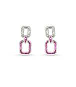 Pure 925 silver joint box drop earrings for women