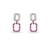 Pure 925 silver joint box drop earrings for women