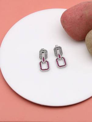 Pure 925 silver joint box drop earrings for women 2