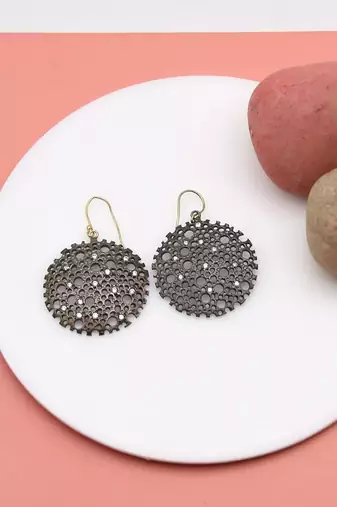 Pure 925 silver naayab earrings for women