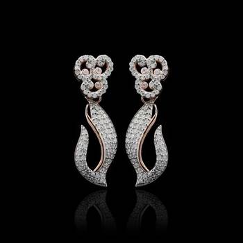 Pure 925 silver drop moissanite earrings for women 1