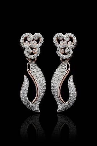 Pure 925 silver drop moissanite earrings for women