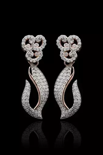 Pure 925 silver drop moissanite earrings for women