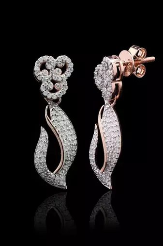 Pure 925 silver drop moissanite earrings for women