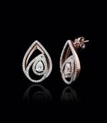 Pure 925 silver leaf layer moissanite earrings for women