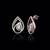 Pure 925 silver leaf layer moissanite earrings for women
