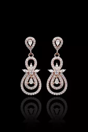Pure 925 silver moissanite drop earrings for women
