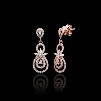 Pure 925 silver moissanite drop earrings for women 2
