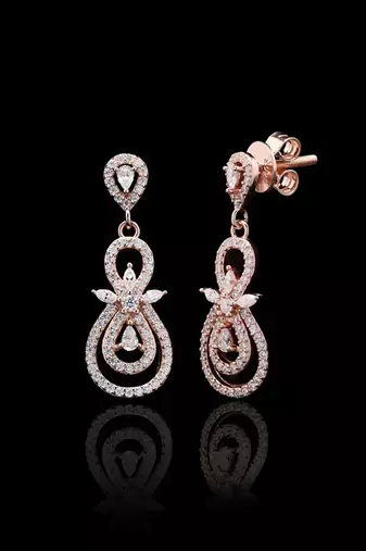 Pure 925 silver moissanite drop earrings for women