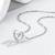 Pure 925 silver geometrical heart pendant for women