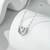 Pure 925 silver geometrical heart pendant for women