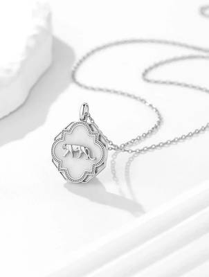 Pure 925 silver tiger pendant for women 1