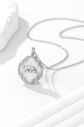 Pure 925 silver tiger pendant for women