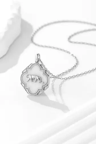 Pure 925 silver tiger pendant for women