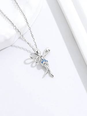 Pure 925 silver fairy pendant for women 1