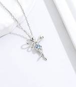 Pure 925 silver fairy pendant for women