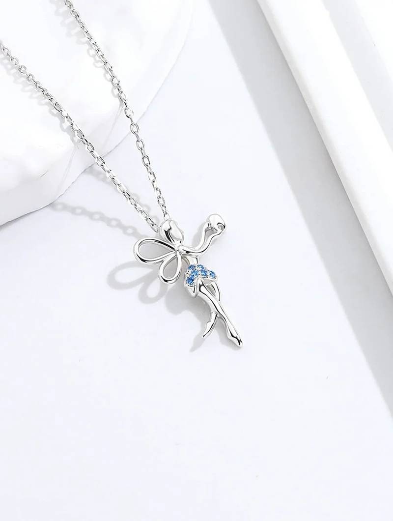 Pure 925 silver fairy pendant for women